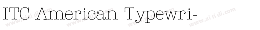 ITC American Typewri字体转换